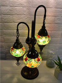 Turkish Mosaic Table Lamp Triple X Small Multicolour Star Beads Lighting Sydney Grand Bazaar 