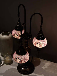 Turkish Mosaic Table Lamp Triple X Small Pink Lighting Sydney Grand Bazaar 