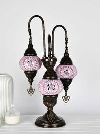 Turkish Mosaic Table Lamp Triple X Small Pink Lighting Sydney Grand Bazaar 