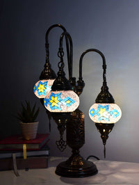Turkish Mosaic Table Lamp Triple X Small Pink Turquoise Lighting Sydney Grand Bazaar 