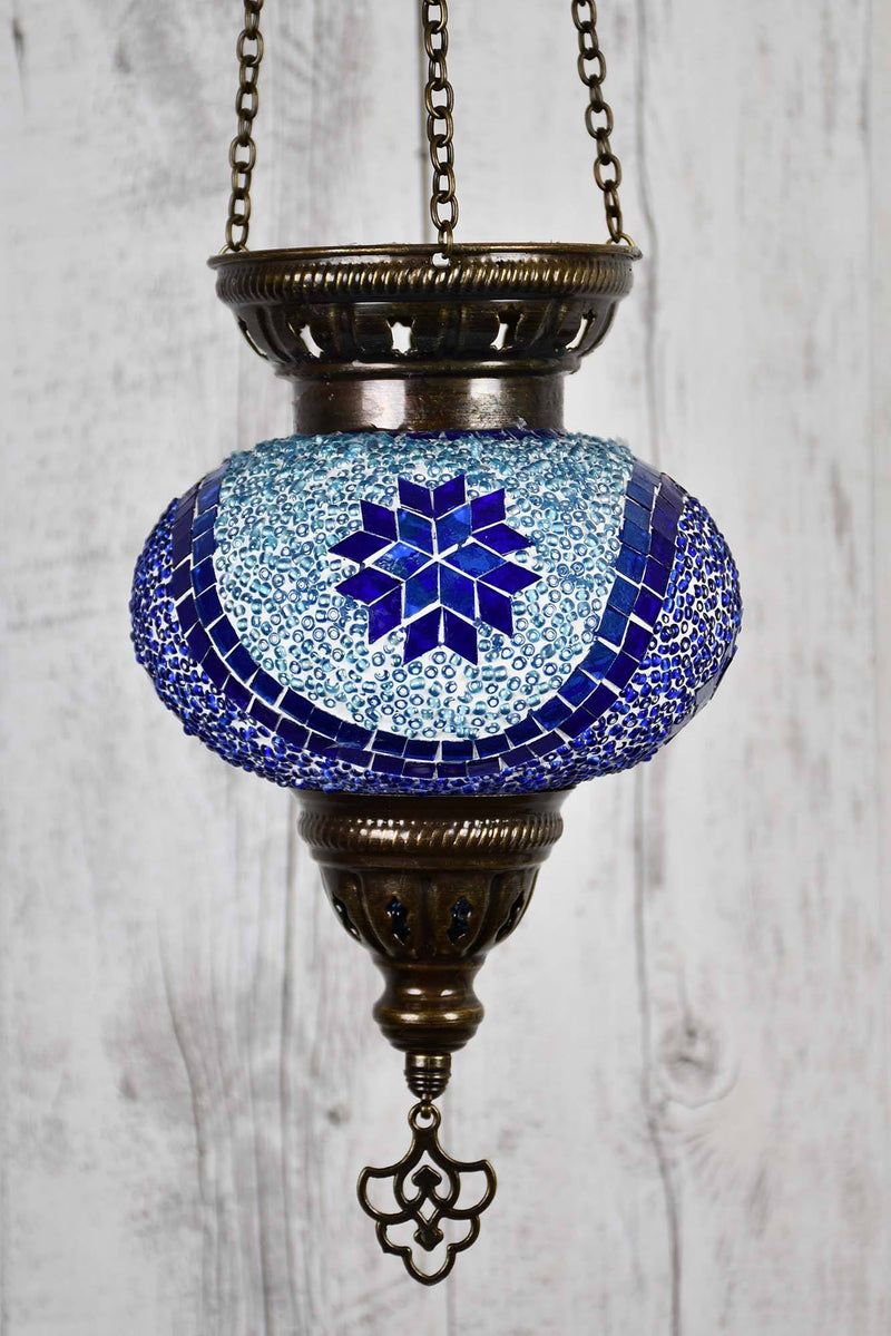 Turkish Mosaic Tealight Blue Design 1 Lighting Sydney Grand Bazaar 