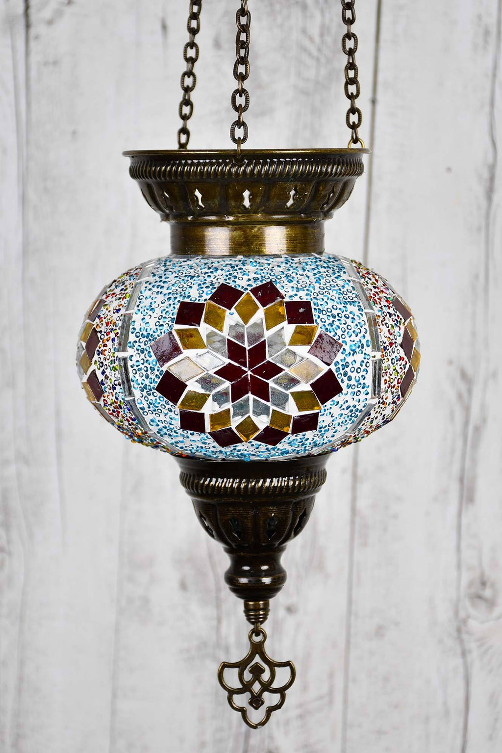 Turkish Mosaic Tealight Multicoloured Design 1 Lighting Sydney Grand Bazaar 