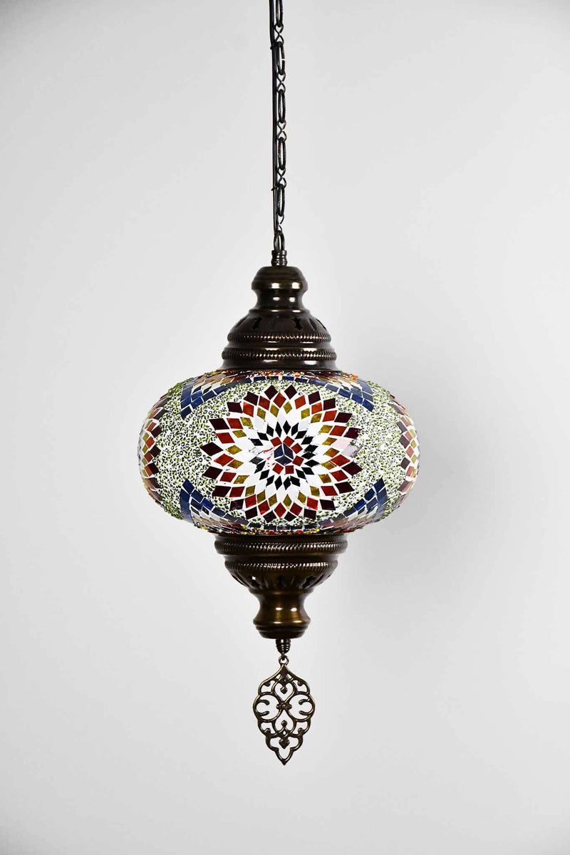 Turkish Pendant Green Beads Colourful Star B4 Lighting Sydney Grand Bazaar 