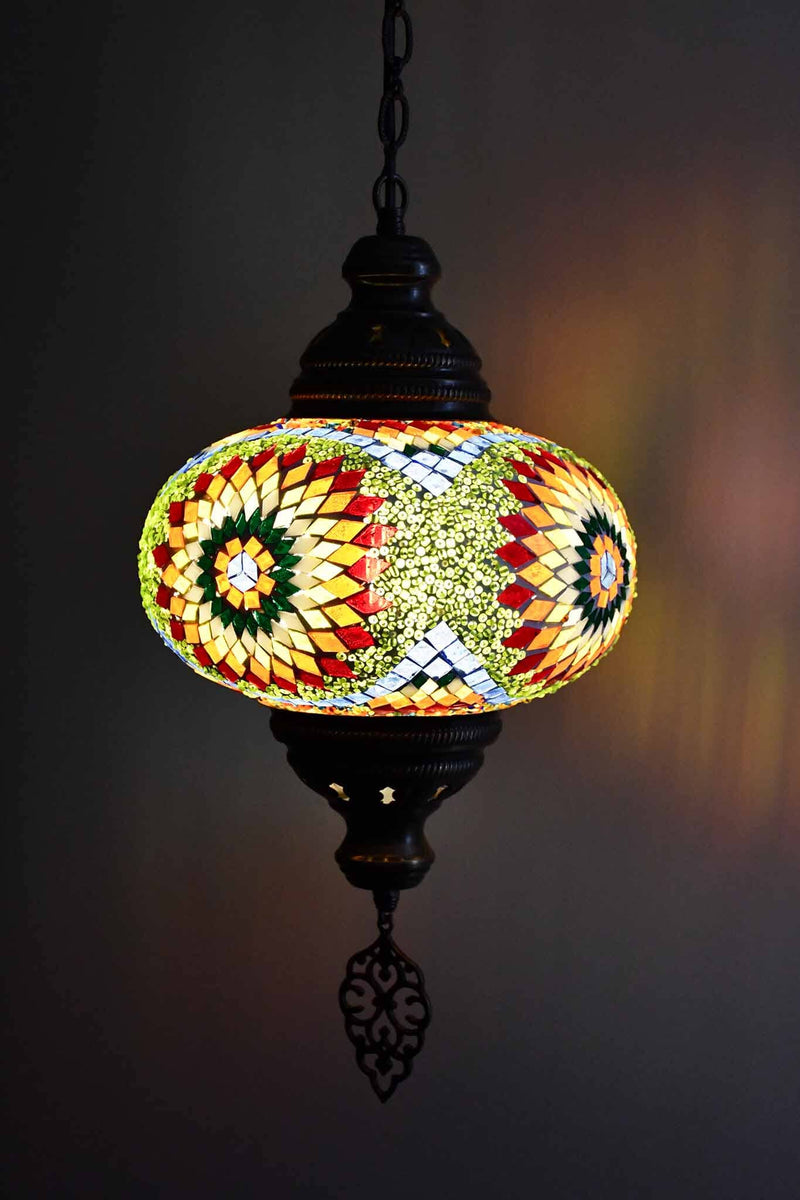 Turkish Pendant Green Beads Colourful Star B4 Lighting Sydney Grand Bazaar 