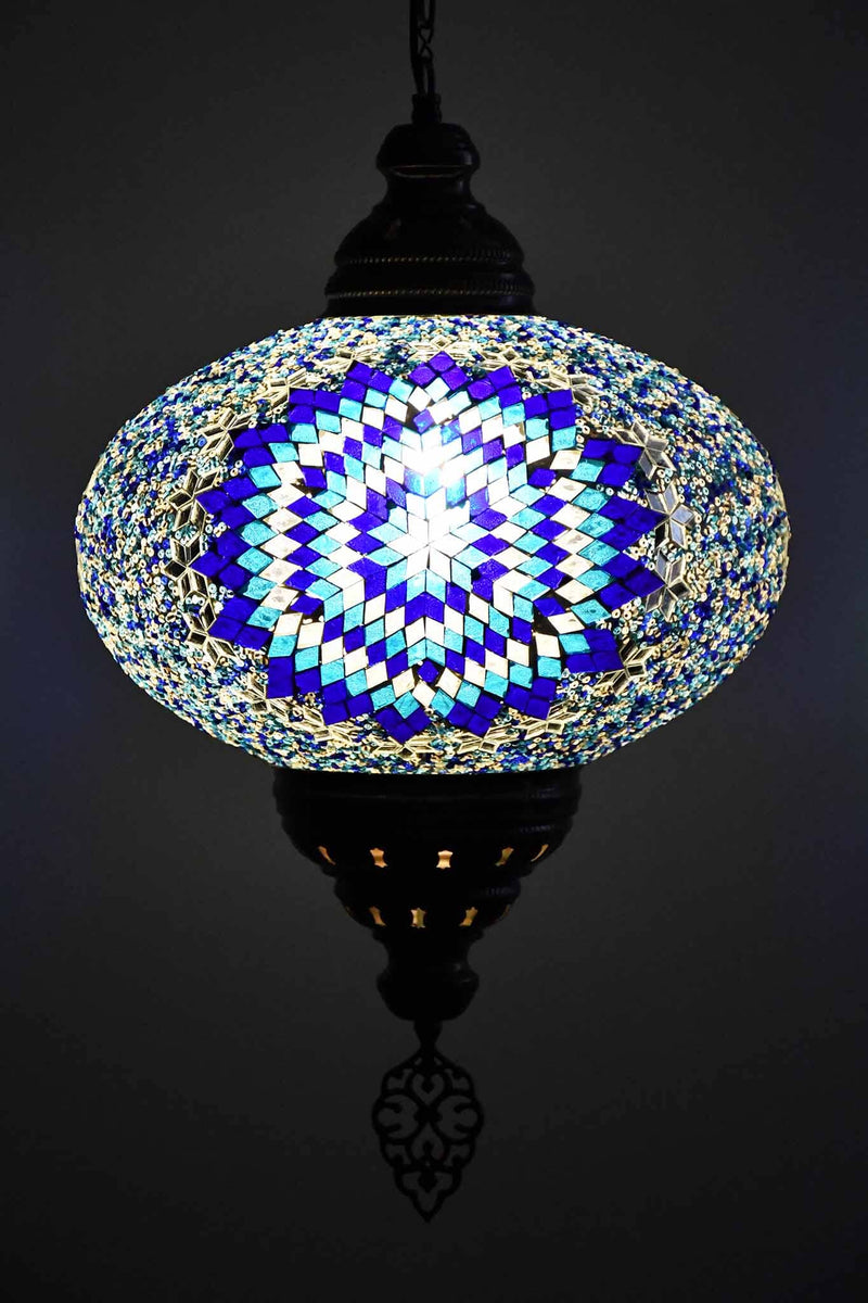 Turkish Pendant Light Blue Beads Star B5 Lighting Sydney Grand Bazaar 