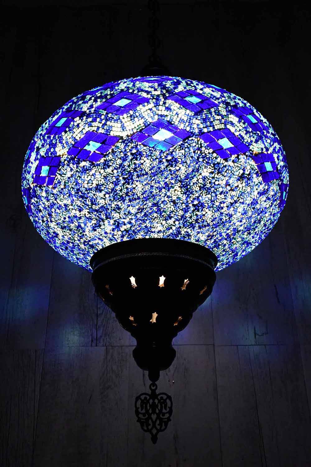 Turkish Pendant Light Blue Long Kilim B5 Lighting Sydney Grand Bazaar 