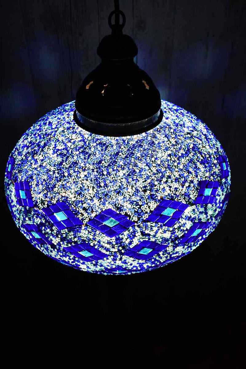 Turkish Pendant Light Blue Long Kilim B5 Lighting Sydney Grand Bazaar 