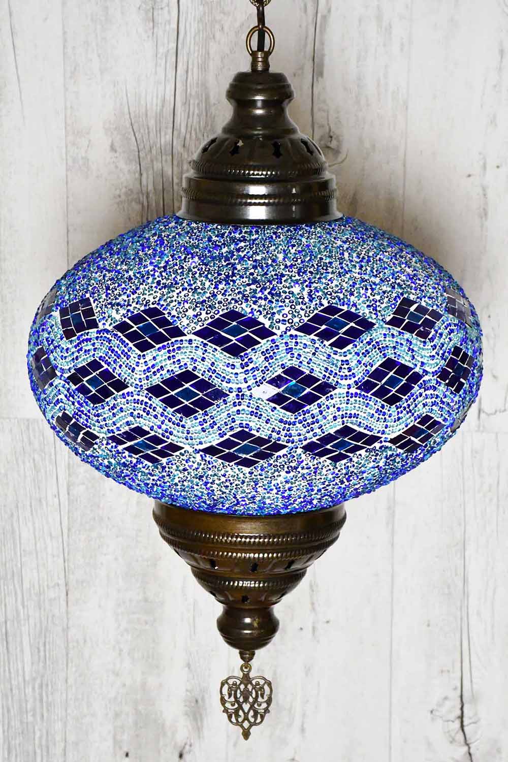 Turkish Pendant Light Blue Long Kilim B5 Lighting Sydney Grand Bazaar 