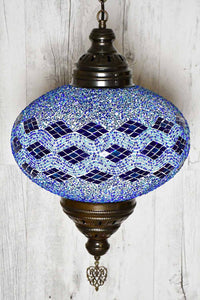Turkish Pendant Light Blue Long Kilim B5 Lighting Sydney Grand Bazaar 