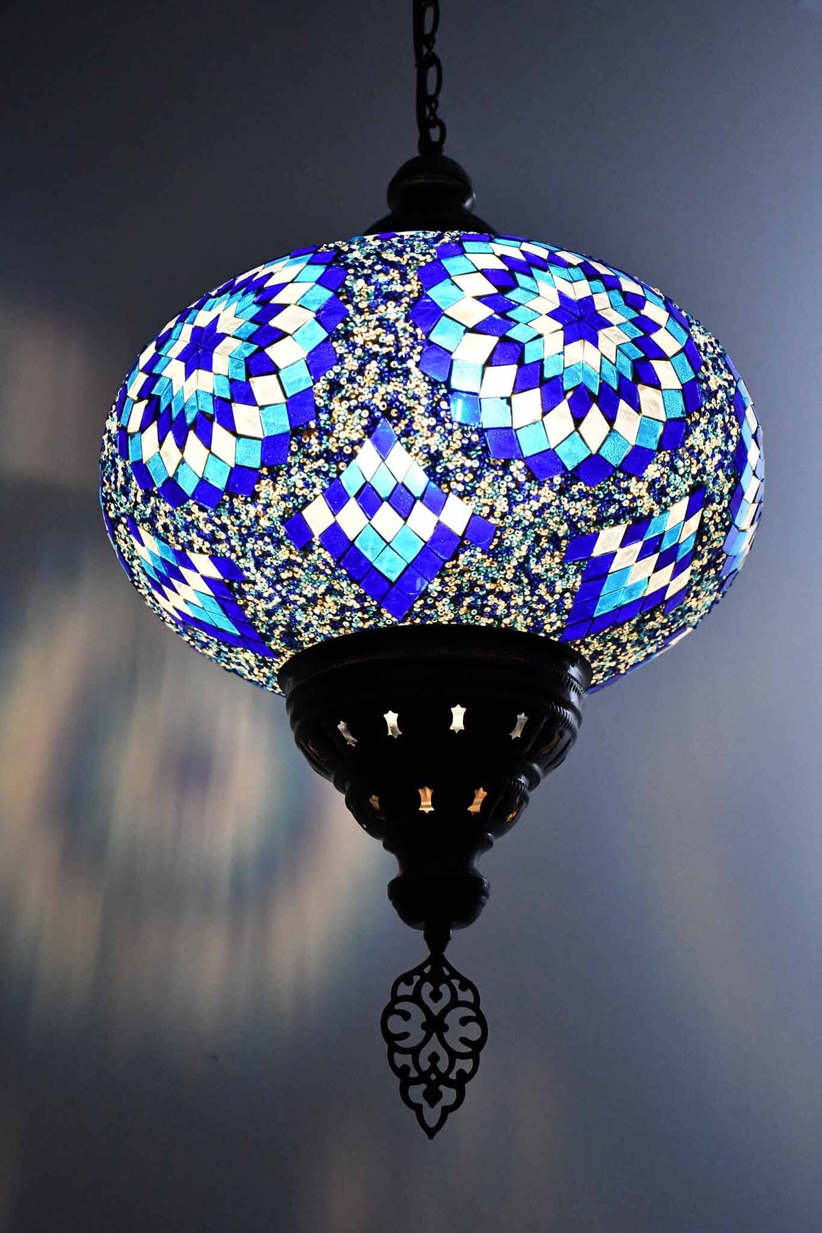 Turkish Pendant Light Blue Star Mosaic B5 Lighting Sydney Grand Bazaar 