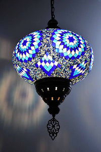 Turkish Pendant Light Blue Star Mosaic B5 Lighting Sydney Grand Bazaar 