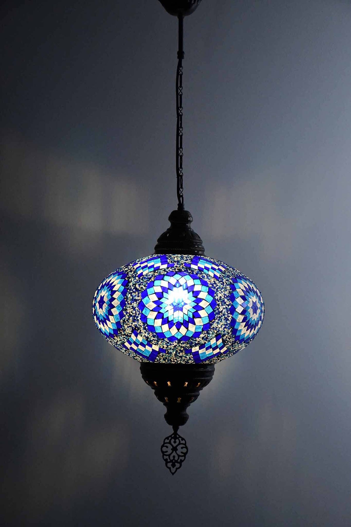 Turkish Pendant Light Blue Star Mosaic B5 Lighting Sydney Grand Bazaar 