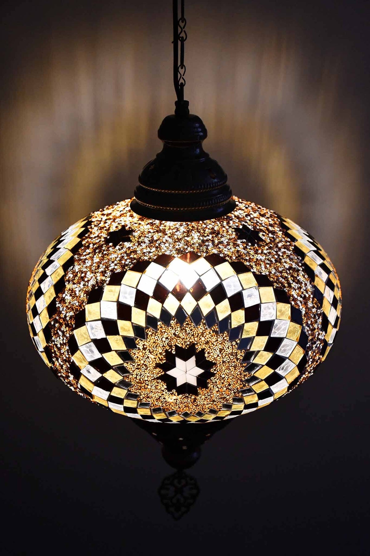 Turkish Pendant Light Brown Beads Star B5 Lighting Sydney Grand Bazaar 