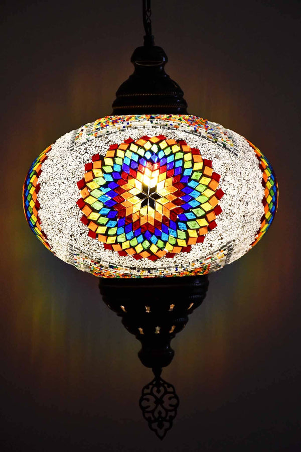 Turkish Pendant Light Clear Beads Rainbow Star B5 Lighting Sydney Grand Bazaar 