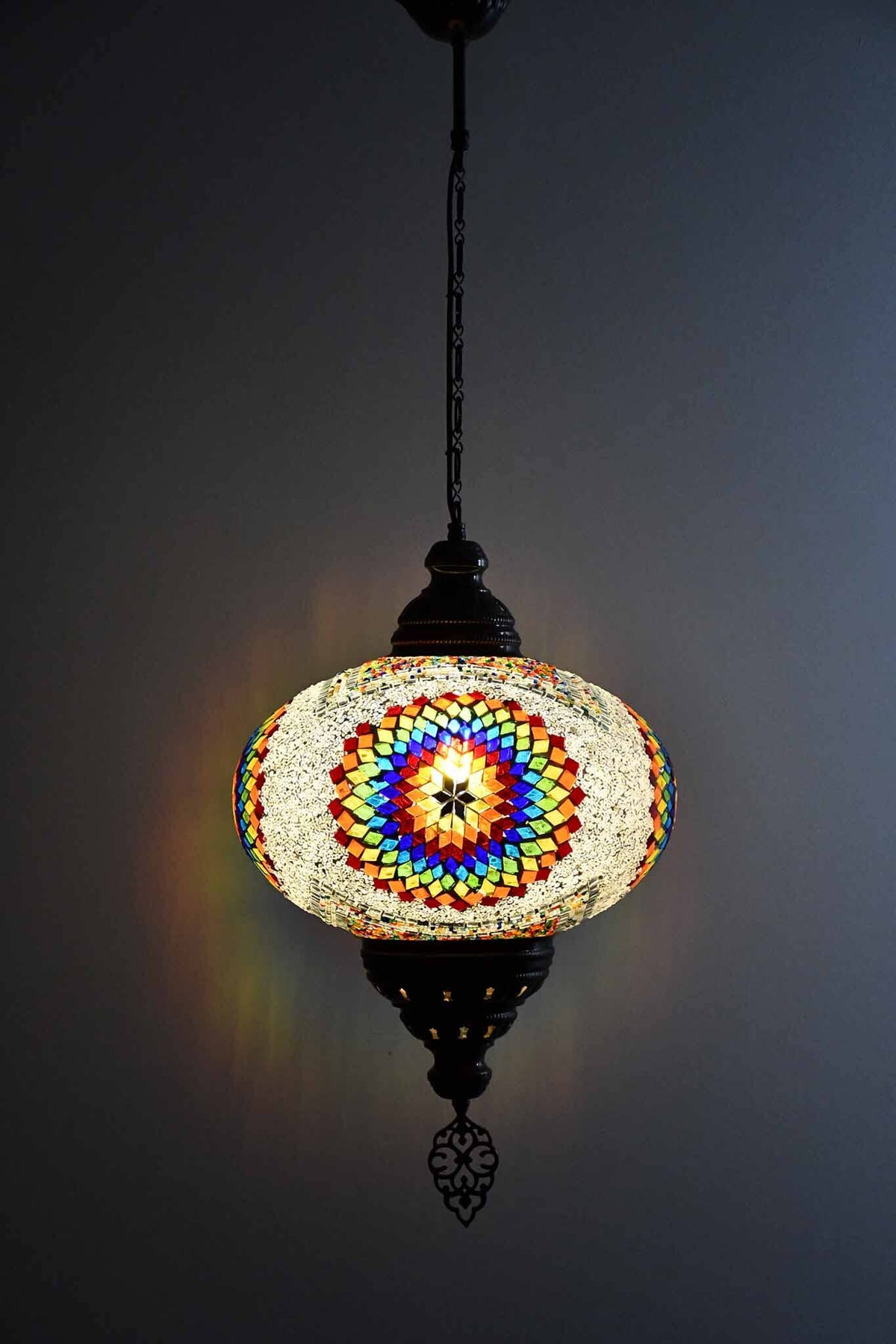 Turkish Pendant Light Clear Beads Rainbow Star B5 Lighting Sydney Grand Bazaar 