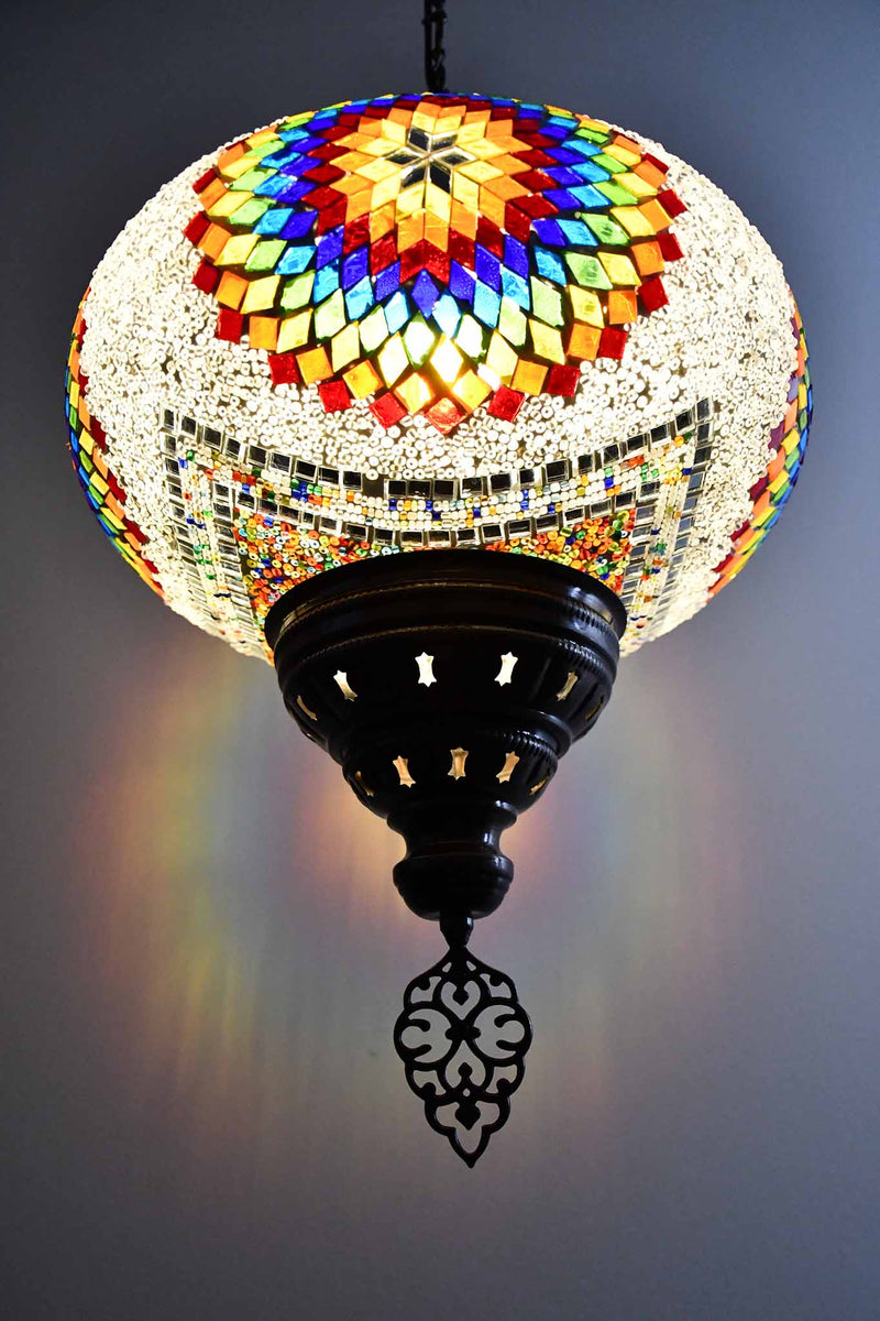 Turkish Pendant Light Clear Beads Rainbow Star B5 Lighting Sydney Grand Bazaar 