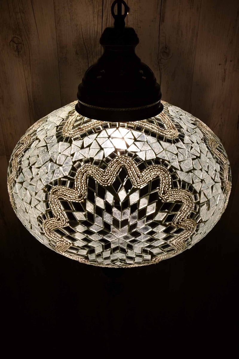 Turkish Pendant Light Clear Mosaic White B5 Lighting Sydney Grand Bazaar 