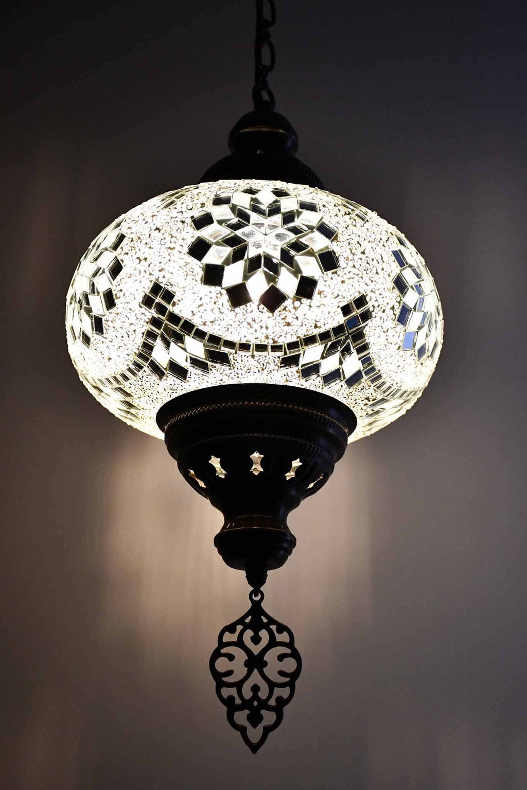 Turkish Pendant Light Clear White Beads Arch Star B4 Lighting Sydney Grand Bazaar 