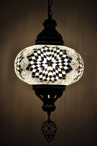 Turkish Pendant Light Clear White Beads Large Star B4 Lighting Sydney Grand Bazaar 