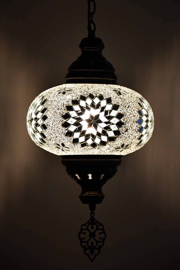 Turkish Pendant Light Clear White Beads Stars B4 Lighting Sydney Grand Bazaar 