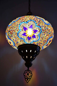 Turkish Pendant Light Colorful Beads Multi Flower B5 Lighting Sydney Grand Bazaar 