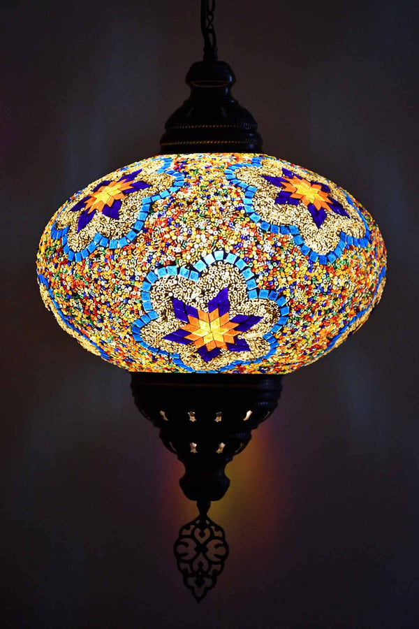 Turkish Pendant Light Colorful Beads Multi Flower B5 Lighting Sydney Grand Bazaar 