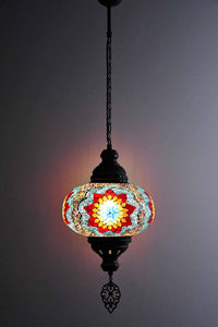 Turkish Pendant Light Colourful Bead Turquoise Flower B4 Lighting Sydney Grand Bazaar 