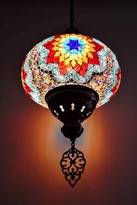 Turkish Pendant Light Colourful Bead Turquoise Flower B4 Lighting Sydney Grand Bazaar 