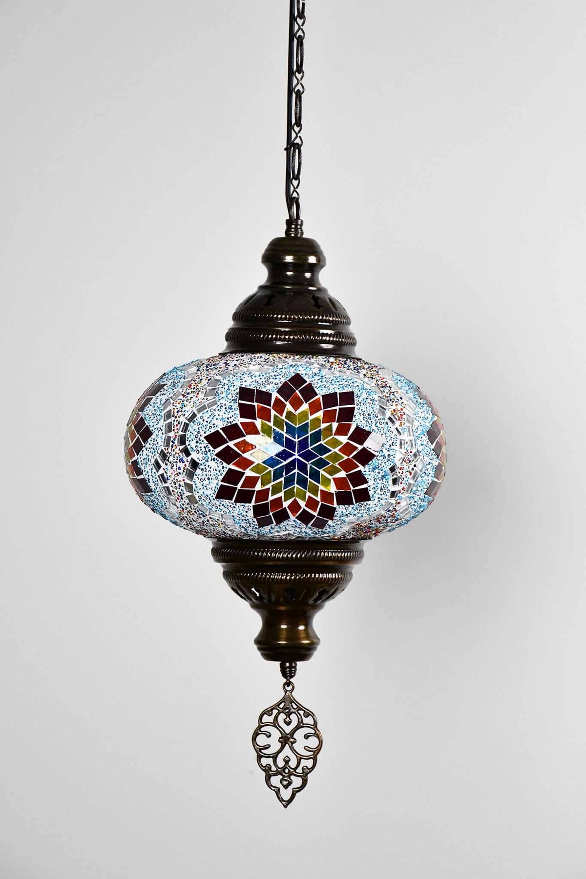 Turkish Pendant Light Colourful Bead Turquoise Flower B4 Lighting Sydney Grand Bazaar 