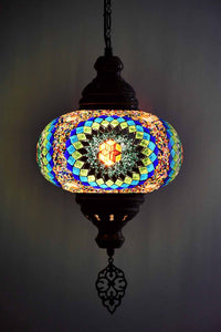 Turkish Pendant Light Colourful Beads Green Blue Star B4 Lighting Sydney Grand Bazaar 