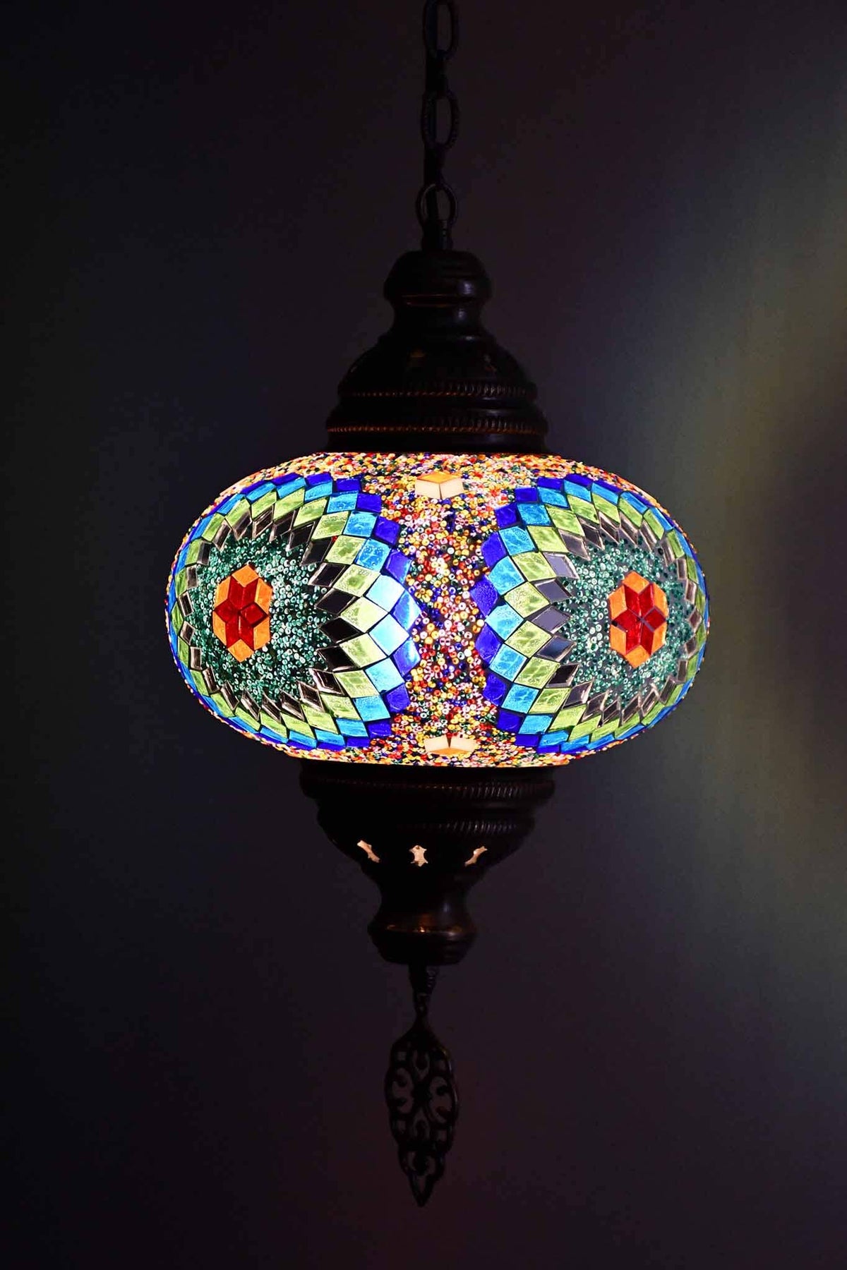 Turkish Pendant Light Colourful Beads Green Blue Star B4 Lighting Sydney Grand Bazaar 