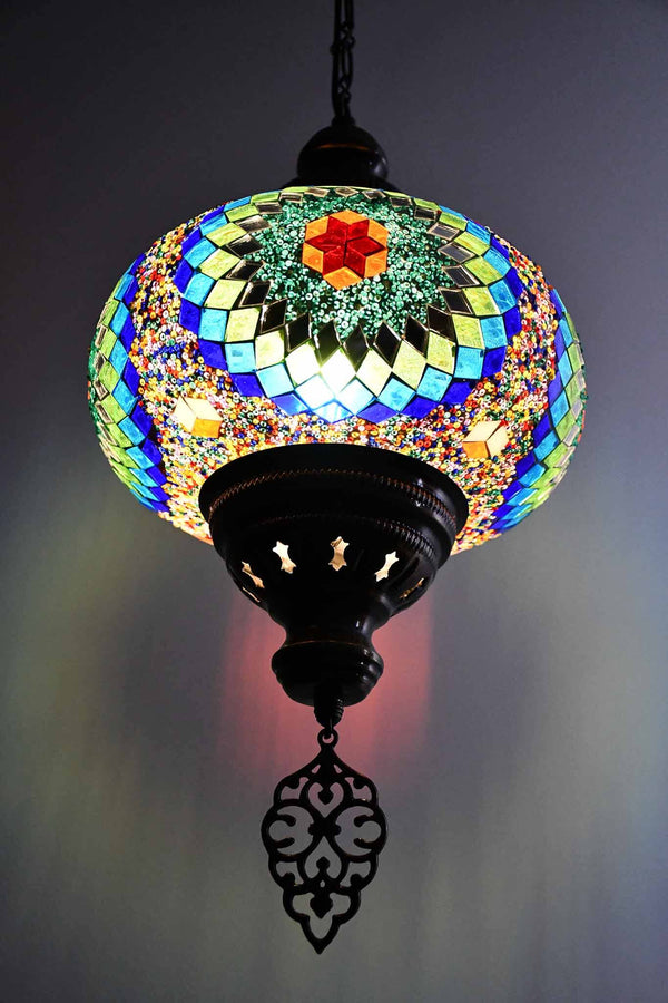 Turkish Pendant Light Colourful Beads Green Blue Star B4 Lighting Sydney Grand Bazaar 