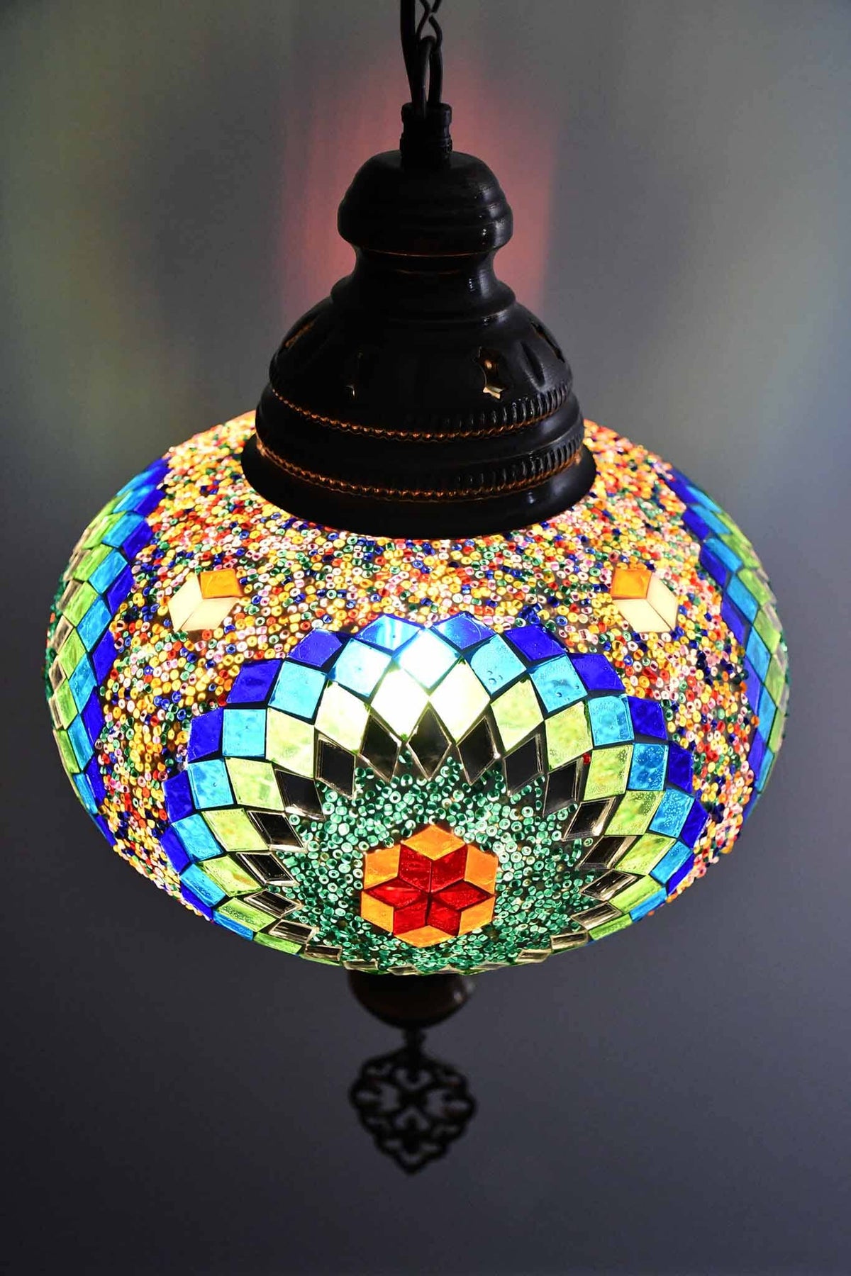 Turkish Pendant Light Colourful Beads Green Blue Star B4 Lighting Sydney Grand Bazaar 