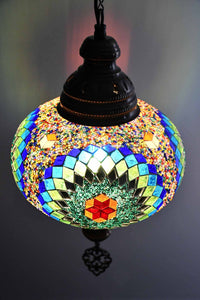 Turkish Pendant Light Colourful Beads Green Blue Star B4 Lighting Sydney Grand Bazaar 