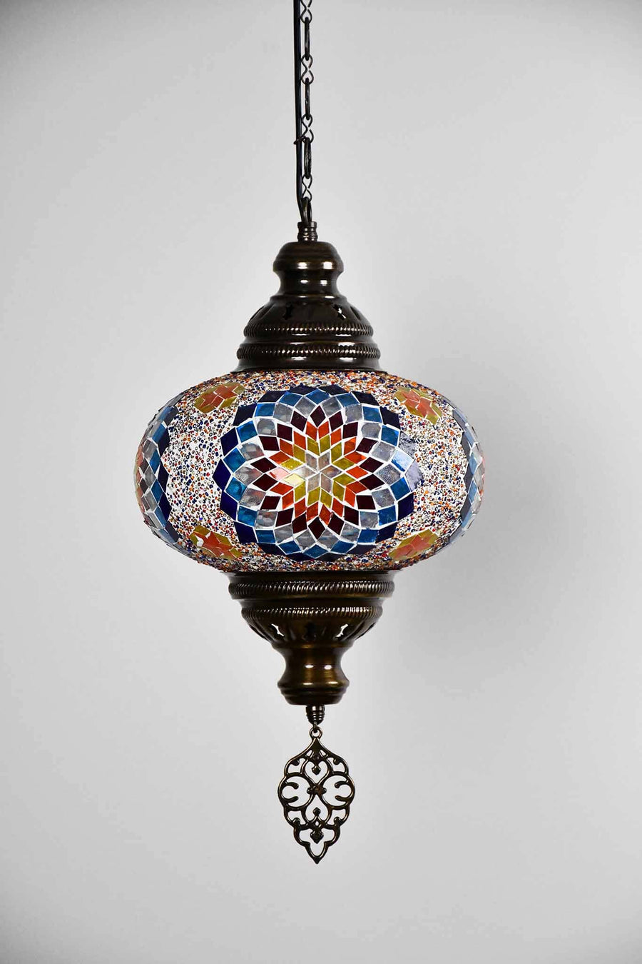 Turkish Pendant Lights Colourful Beads Star Design Crafted Ceiling