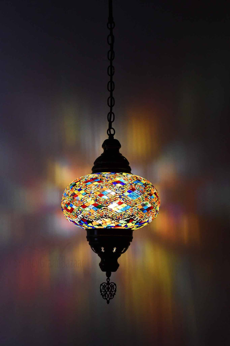 Turkish Pendant Light Colourful Kilim Beads B4 Lighting Sydney Grand Bazaar 