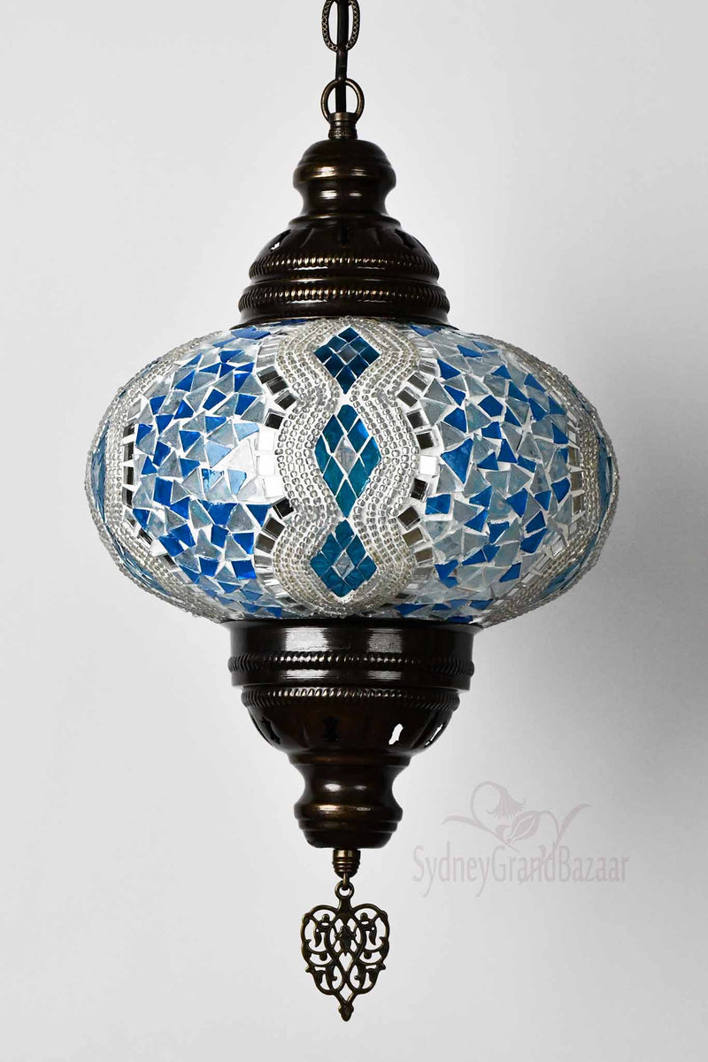 Turkish Pendant Light Diamond Design Turquoise B4 Lighting Sydney Grand Bazaar 