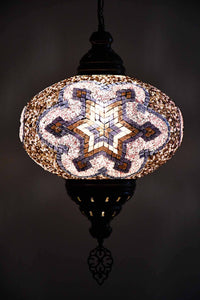 Turkish Pendant Light Maroon Purple Beads Star B5 Lighting Sydney Grand Bazaar 