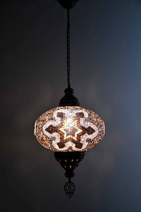 Turkish Pendant Light Maroon Purple Beads Star B5 Lighting Sydney Grand Bazaar 