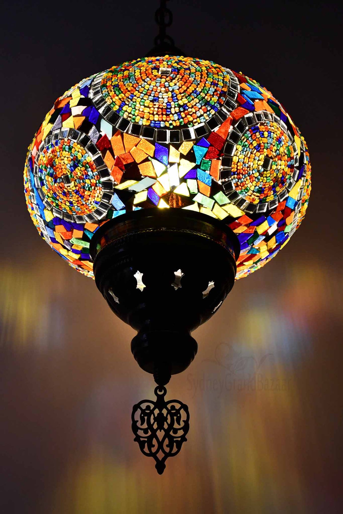 Turkish Pendant Light Multi Circle Colorful Beads B4 Lighting Sydney Grand Bazaar 