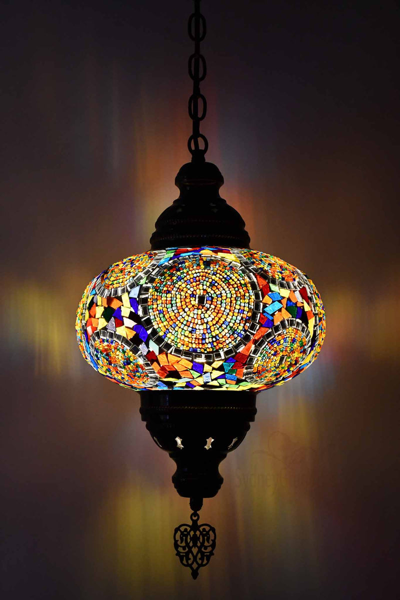 Turkish Pendant Light Multi Circle Colorful Beads B4 Lighting Sydney Grand Bazaar 