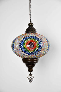 Turkish Pendant Light Multicolour Beads Rainbow Star B5 Lighting Sydney Grand Bazaar 