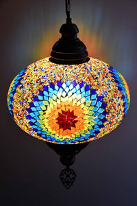 Turkish Pendant Light Multicolour Beads Rainbow Star B5 Lighting Sydney Grand Bazaar 