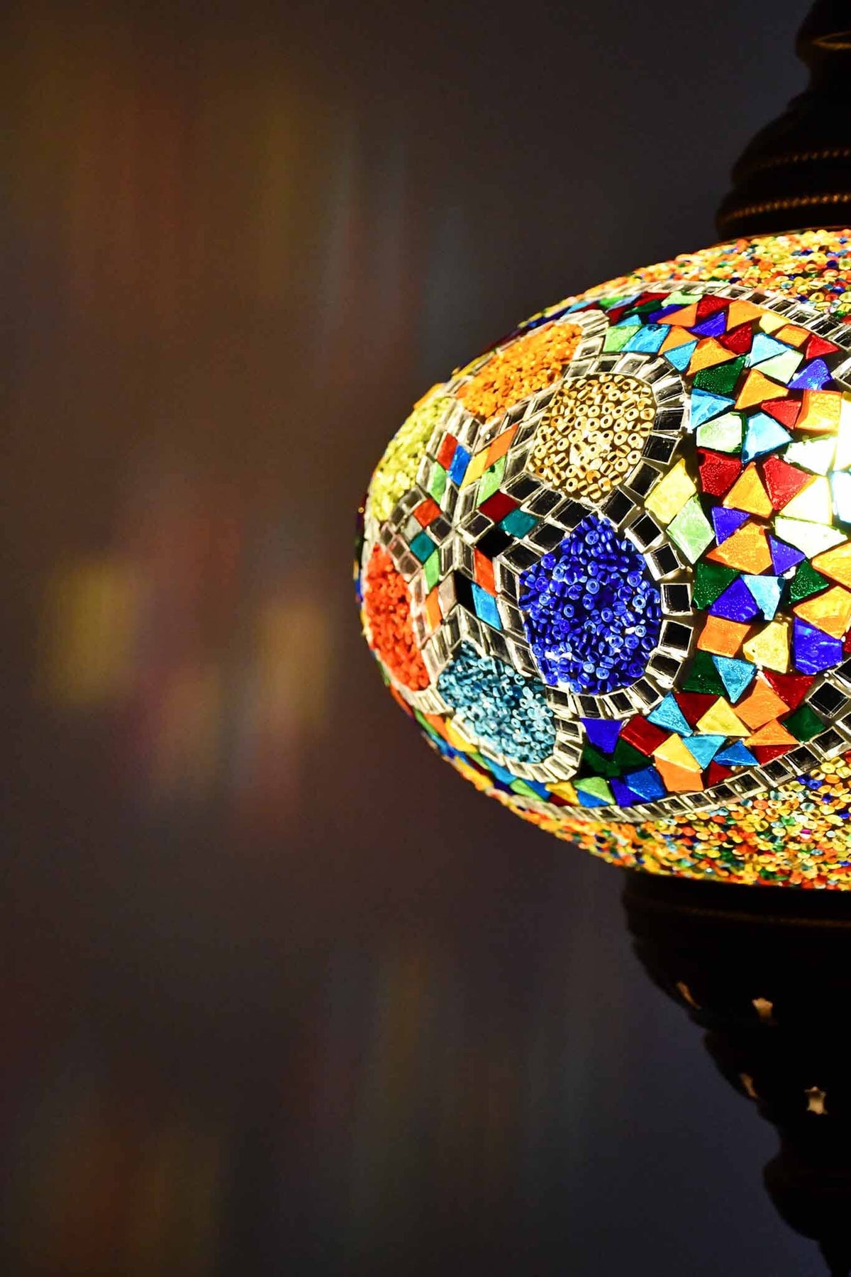 Turkish Pendant Light Multicolour Mosaic Flower B5 Lighting Sydney Grand Bazaar 