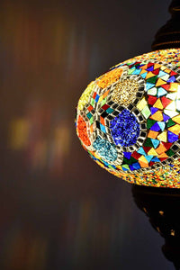 Turkish Pendant Light Multicolour Mosaic Flower B5 Lighting Sydney Grand Bazaar 