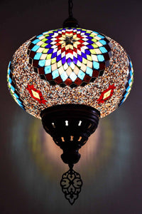 Turkish Pendant Light Multicolour Ocean Green Star B5 Lighting Sydney Grand Bazaar 