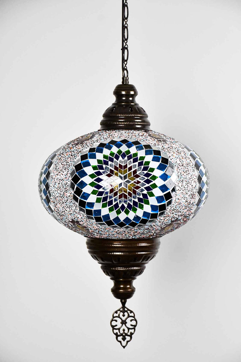 Turkish Pendant Light Multicolour Ocean Green Star B5 Lighting Sydney Grand Bazaar 