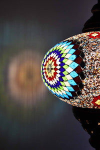 Turkish Pendant Light Multicolour Ocean Green Star B5 Lighting Sydney Grand Bazaar 