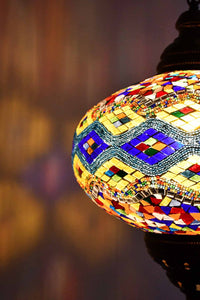 Turkish Pendant Light Multicoloured Beads Kilim B5 Lighting Sydney Grand Bazaar 