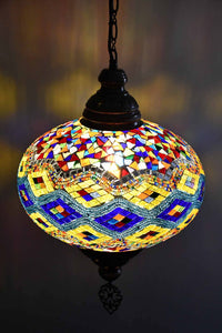 Turkish Pendant Light Multicoloured Beads Kilim B5 Lighting Sydney Grand Bazaar 
